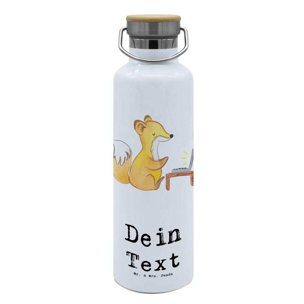 Personalised drinks bottle Fox Best colleague in the world for, thank you, gift, giving, birthday, birthday present, gift idea, souvenir, make you happy, gift tip, employee, work, farewell gift, colleague, Work colleague, fellow worker, retirement, office, profession