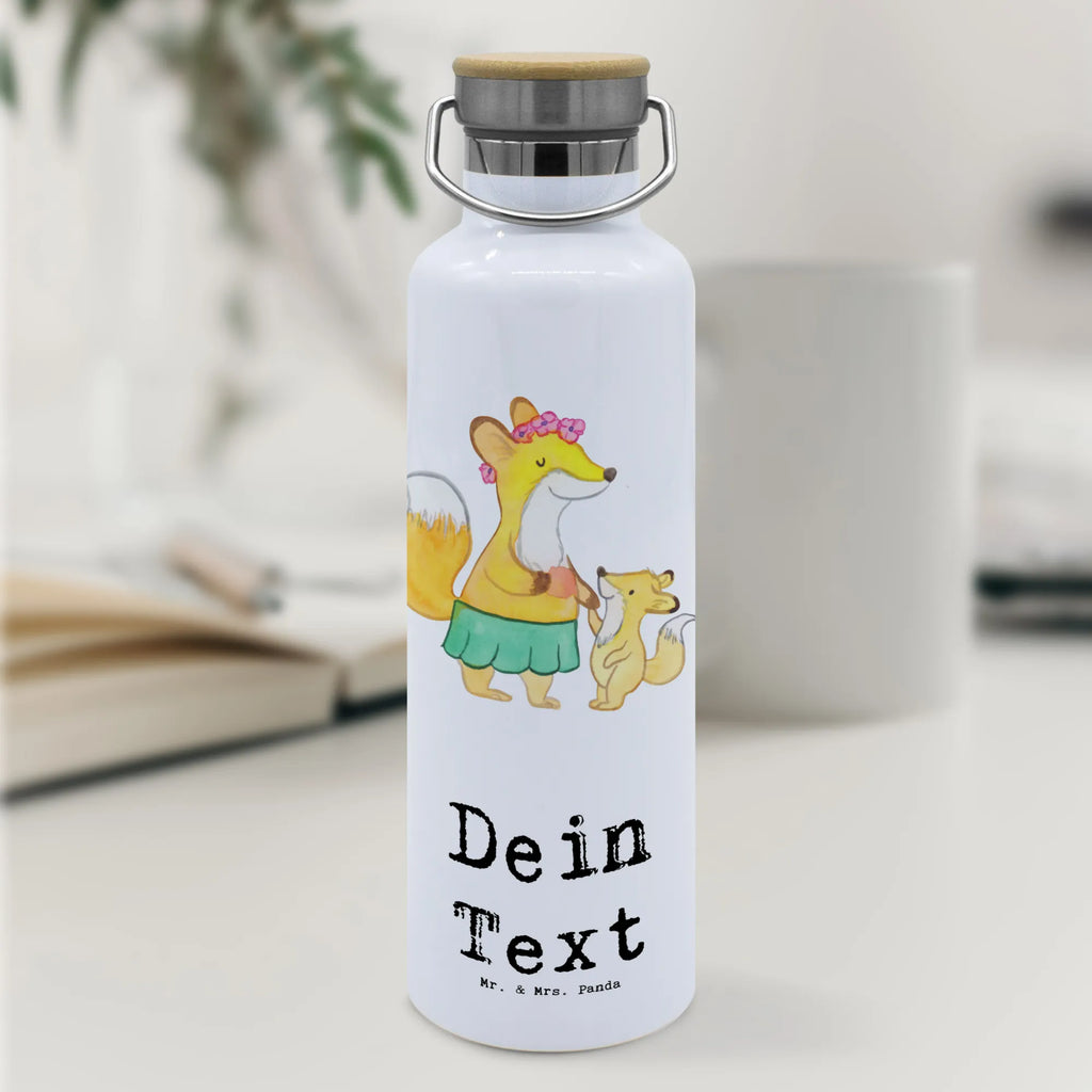 Personalised drinks bottle Fox best mom in the world for, thank you, gift, giving, birthday, birthday present, gift idea, souvenir, make you happy, gift tip, Son, Thank You, Mother&#39;s Day, Mama, Mommy, Best, Daughter, Ma, Best Mom, Mutti, Mother, Super Mom