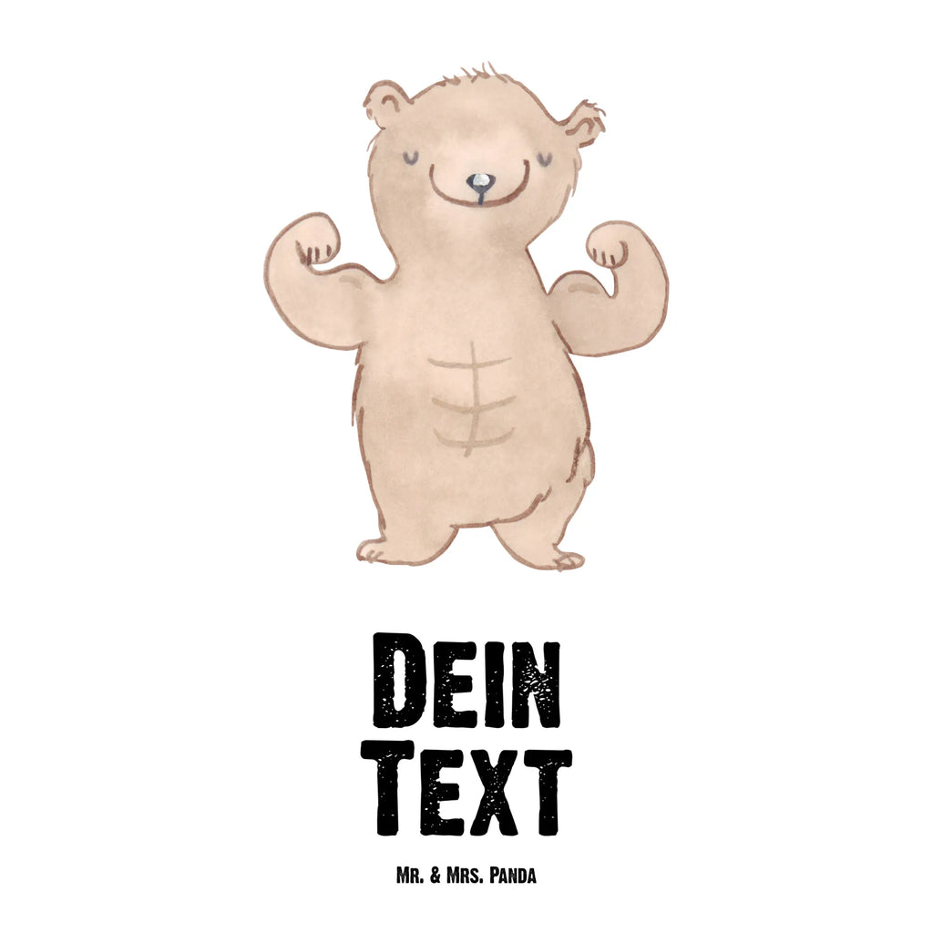 Personalised drinks bottle bear body building Gift, sport, hobby, giving, thank you, award, profit, athlete, competitive sports, body shaping, Bodybuilding, muscle mass, sports