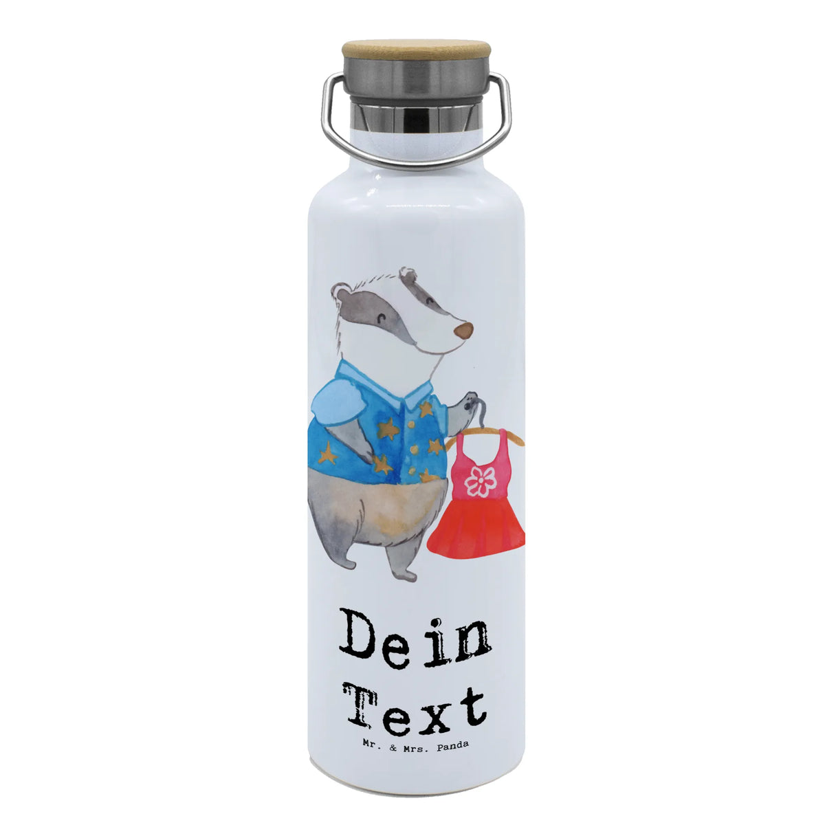 Personalizowana butelka na wodę Projektant mody serce Zawód, Wykształcenie, Jubileusz, Pożegnanie, Emerytura, Kolega, Koleżanka, Prezent, Dawać, Pracownik, Współpracownik, Firma, Dziękuję, Dziękuję bardzo