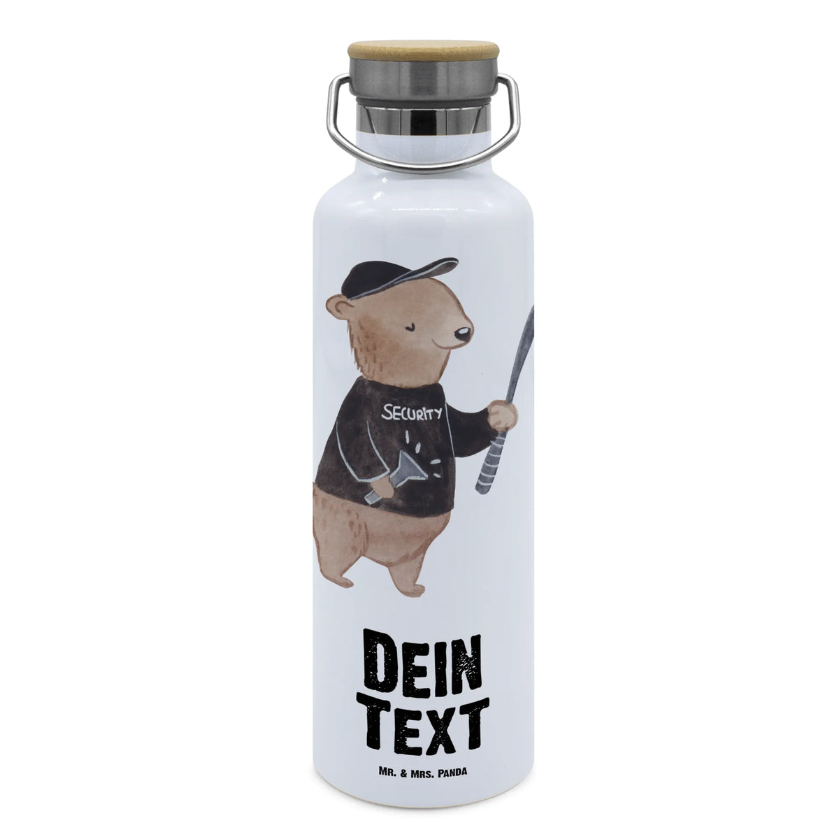 Personalised drinks bottle Security Service Employee Heart gift, gift idea, best, farewell gift, passing exam, anniversary, retirement, promotion, job start, sayings, funny, profession