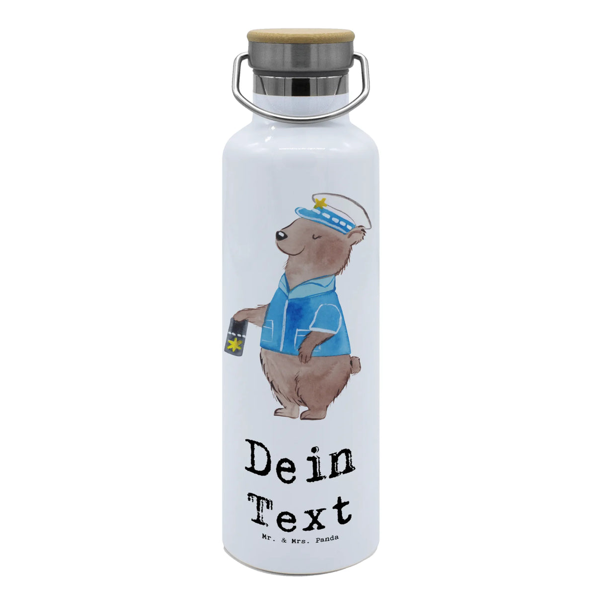 Personalised drinks bottle Policewoman heart gift, gift idea, best, farewell gift, passing exam, anniversary, retirement, promotion, job start, sayings, funny, profession