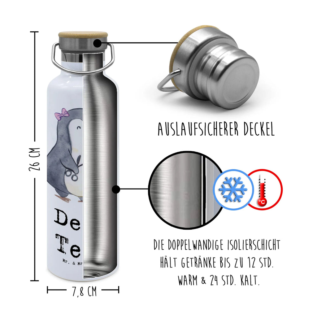 Personalizowana butelka na wodę Fryzjerka serce Zawód, Wykształcenie, Jubileusz, Pożegnanie, Emerytura, Kolega, Koleżanka, Prezent, Dawać, Pracownik, Współpracownik, Firma, Dziękuję, Dziękuję bardzo
