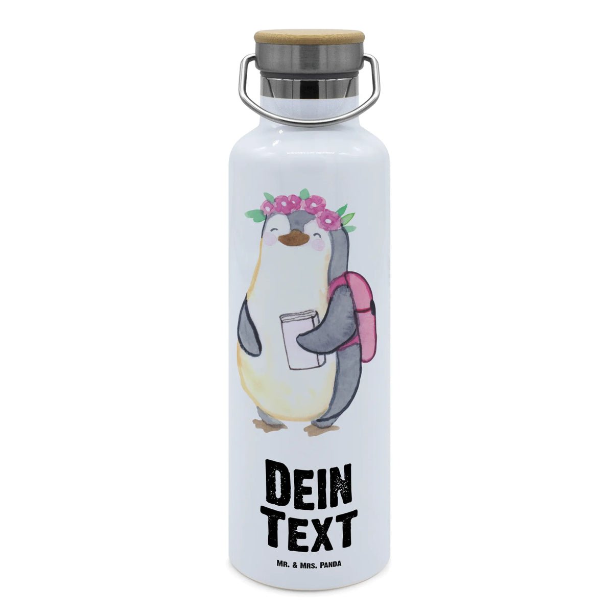 Personalizowana butelka na wodę Studentka serce Zawód, Wykształcenie, Jubileusz, Pożegnanie, Emerytura, Kolega, Koleżanka, Prezent, Dawać, Pracownik, Współpracownik, Firma, Dziękuję, Dziękuję bardzo