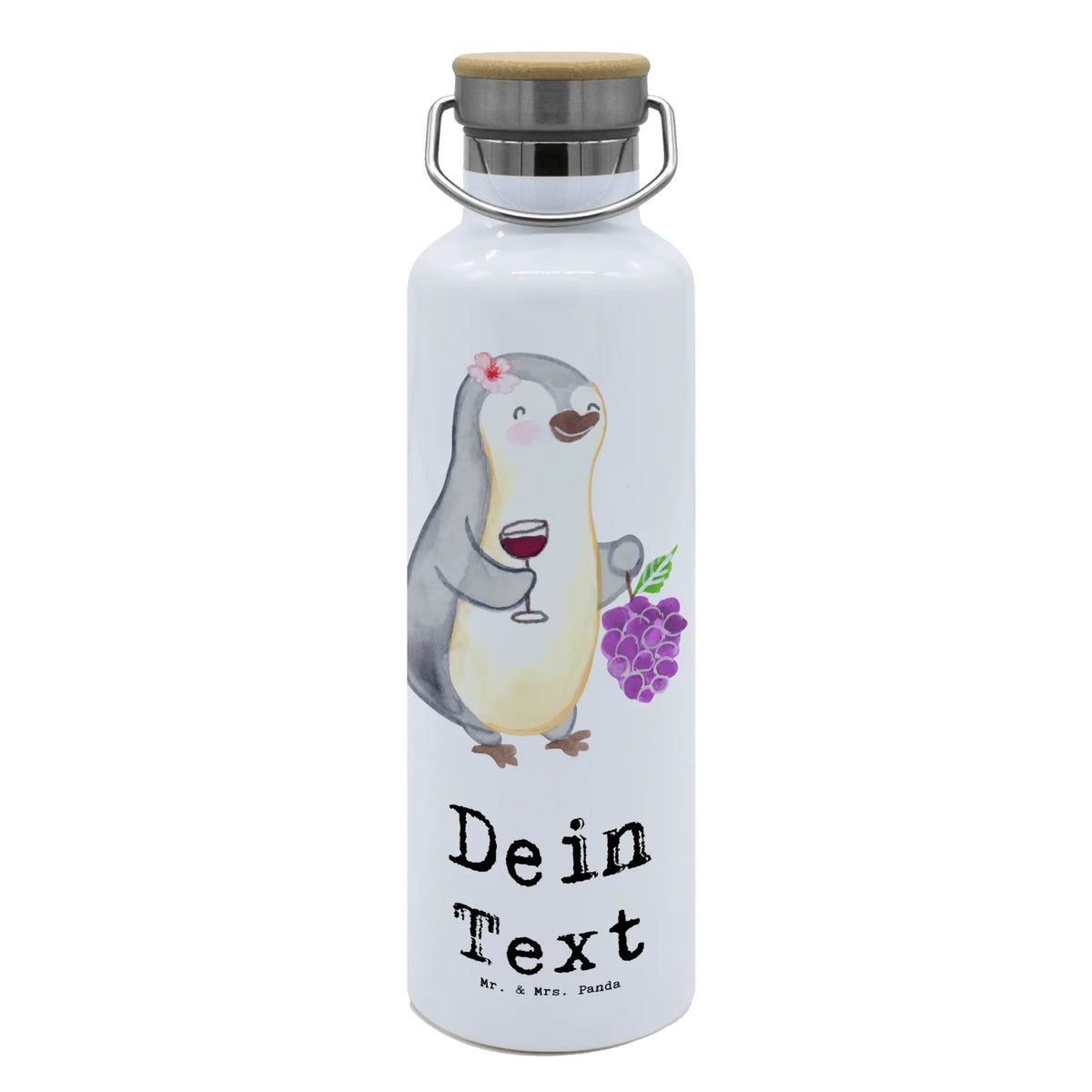 Personalised drinks bottle female winemaker Heart gift, gift idea, best, farewell gift, passing exam, anniversary, retirement, promotion, job start, sayings, funny, profession