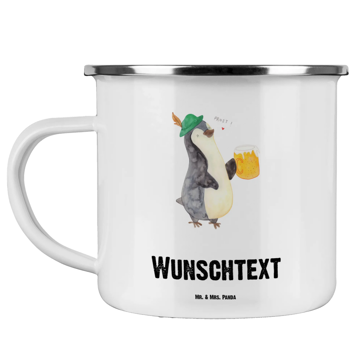 Personalised enamel cup Penguin Beer Penguin, North Pole, Winter, Penguins, penguins, Oktoberfest, beer