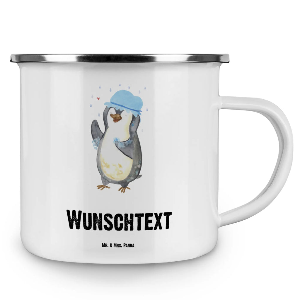 Spersonalizowany kubek emaliowany Pingwin Prysznic Pinguin