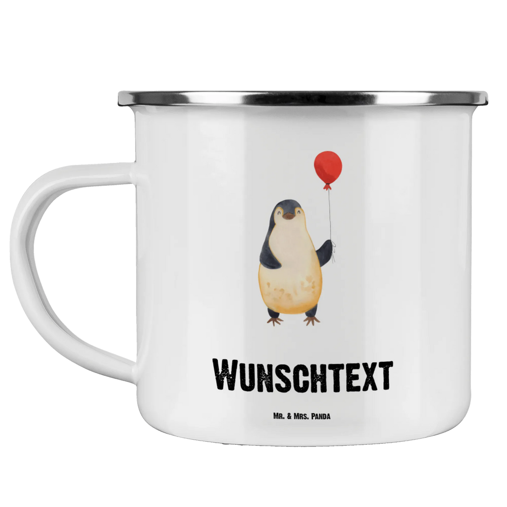 Personalised enamel cup Penguin balloon Penguin, North Pole, Winter, Penguins, gift girlfriend, new life, new start, balloon, happiness, motivation, daydreams, love of life, love, penguins, gift idea, best friend