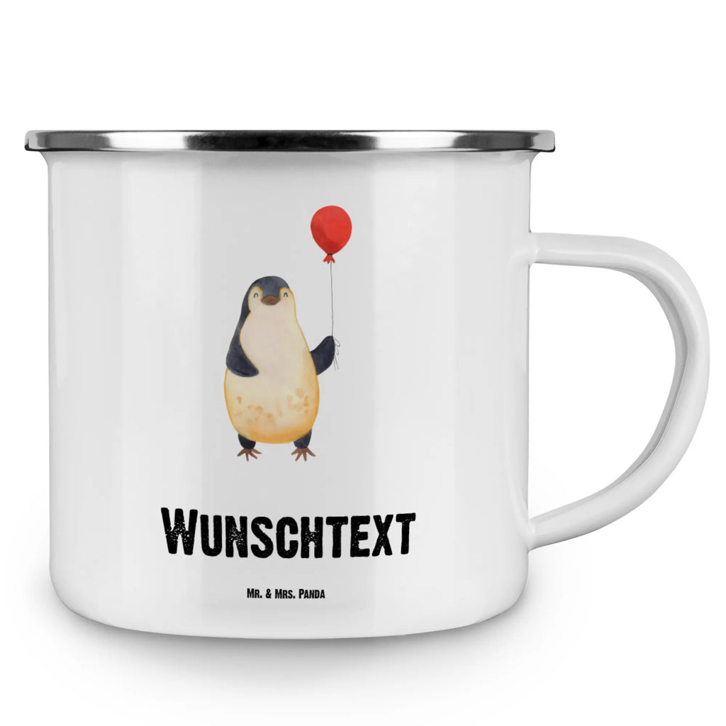 Personalised enamel cup Penguin balloon Penguin, North Pole, Winter, Penguins, gift girlfriend, new life, new start, balloon, happiness, motivation, daydreams, love of life, love, penguins, gift idea, best friend