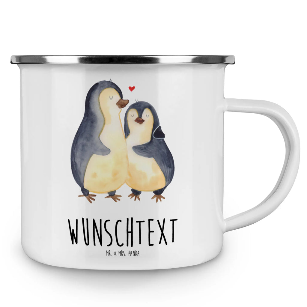 Personalisierte Emaille Tasse Pinguin umarmend tassen bedrucken, personalisierte tasse, Namenstasse, personalisierte tassen, Emaille Tasse personalisiert, Campinggeschirr personalsisert, Campingtasse personalisiert, tasse bedrucken, tasse mit namen, Emaille Tasse mit Namen, Campingtasse bedrucken, tasse selbst gestalten, Pinguin, Hochzeit, Liebespaar, Hochzeitsgeschenk, Jahrestag, Liebe, Liebesbeweis, Verlobung, Liebesgeschenk, Hochzeitstag