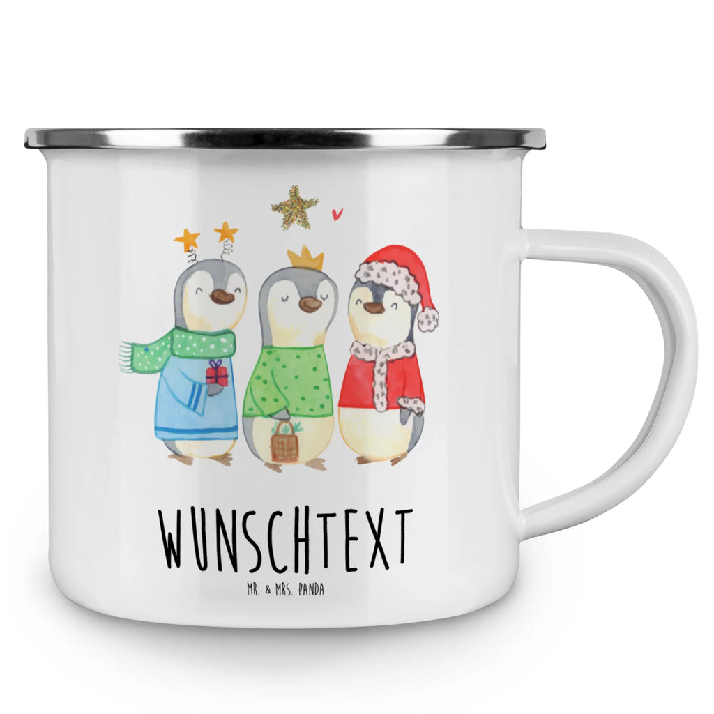 Personalised enamel cup wintertime Holy Three Kings Winter, Christmas, Christmas time, snow, Santa Claus, Christmas days, Christmas Eve, Epiphany, Christmas present
