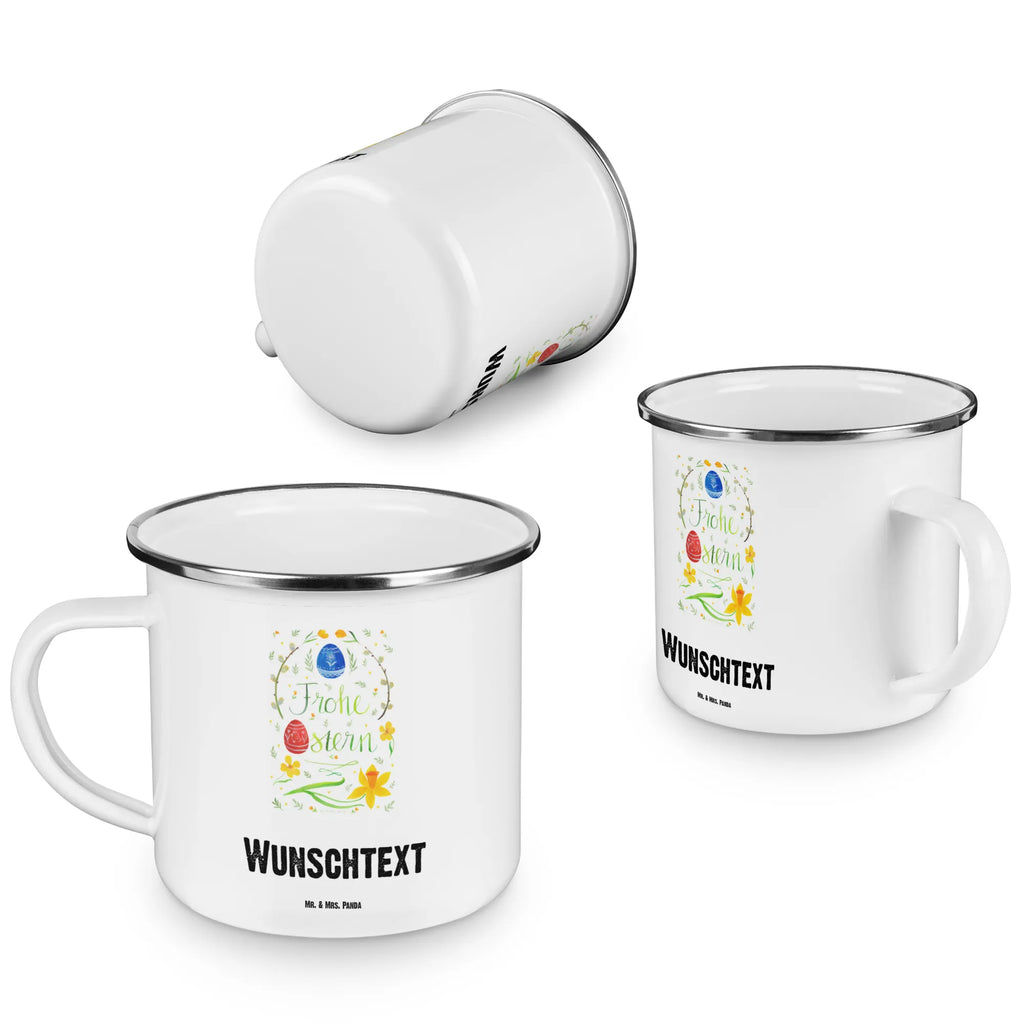Personalisierte Emaille Tasse Frohe Ostern tasse bedrucken, personalisierte tassen, tasse selbst gestalten, tassen bedrucken, Campingtasse personalisiert, personalisierte tasse, Emaille Tasse mit Namen, Campingtasse bedrucken, Campinggeschirr personalsisert, Namenstasse, Emaille Tasse personalisiert, tasse mit namen, Ostern, Osterhase, Ostergeschenke, Osternest, Osterdeko, Geschenke zu Ostern, Ostern Geschenk, Ostergeschenke Kinder, Ostern Kinder, Weidenkätzchen. Lettering, bemalte Ostereier, Osterei, Ostergrüße, Frohe Ostern, Osterblume