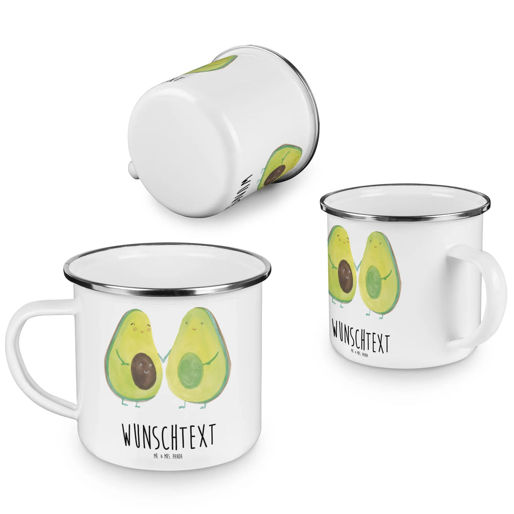 Personalised enamel cup avocado pair avocado, vegetables, avocuddle, love, avocados, baby shower, pregnancy, birth, wedding, family, children, baby party