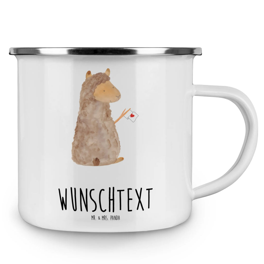 Personalised enamel cup alpaca banner alpaca, llama, pako, camel, Peru, animal, favourite animal, love, Alpaca, alpacas, llamas