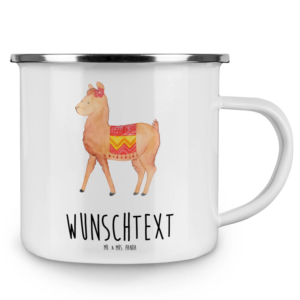 Personalised enamel cup alpaca Proud alpaca, llama, pako, camel, Peru, animal, favourite animal