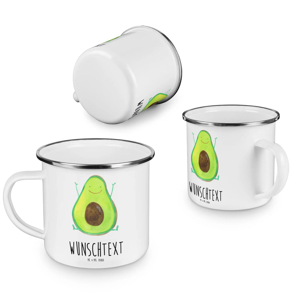 Personalisierte Emaille Tasse Avocado Happy personalisierte tasse, Campingtasse personalisiert, tassen bedrucken, tasse mit namen, tasse bedrucken, personalisierte tassen, Emaille Tasse personalisiert, Campinggeschirr personalsisert, Emaille Tasse mit Namen, Namenstasse, tasse selbst gestalten, Campingtasse bedrucken, Avocado, Veggie, Vegan, Gesund, Chaos