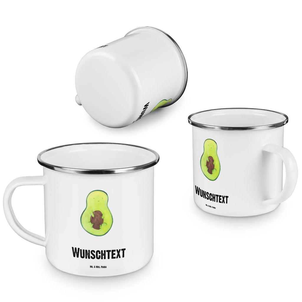 Personalisierte Emaille Tasse Avocado mit Kern Campingtasse personalisiert, Campinggeschirr personalsisert, tassen bedrucken, personalisierte tasse, tasse selbst gestalten, personalisierte tassen, Namenstasse, Emaille Tasse mit Namen, tasse mit namen, Emaille Tasse personalisiert, tasse bedrucken, Campingtasse bedrucken, Avocado, Veggie, Vegan, Gesund, Avokado, Kern, Spruch Leben, Pflanze, Avocadokern