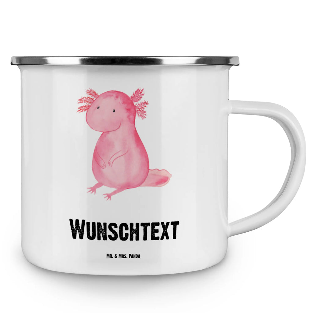 Personalised enamel cup axolotl zero Axolotl, Axelotl, marine animals, Mexican walking fish, salamander, Axolot, happy, wisdom, worldly wisdom, cheerful, lifestyle, love, contented, girlfriend