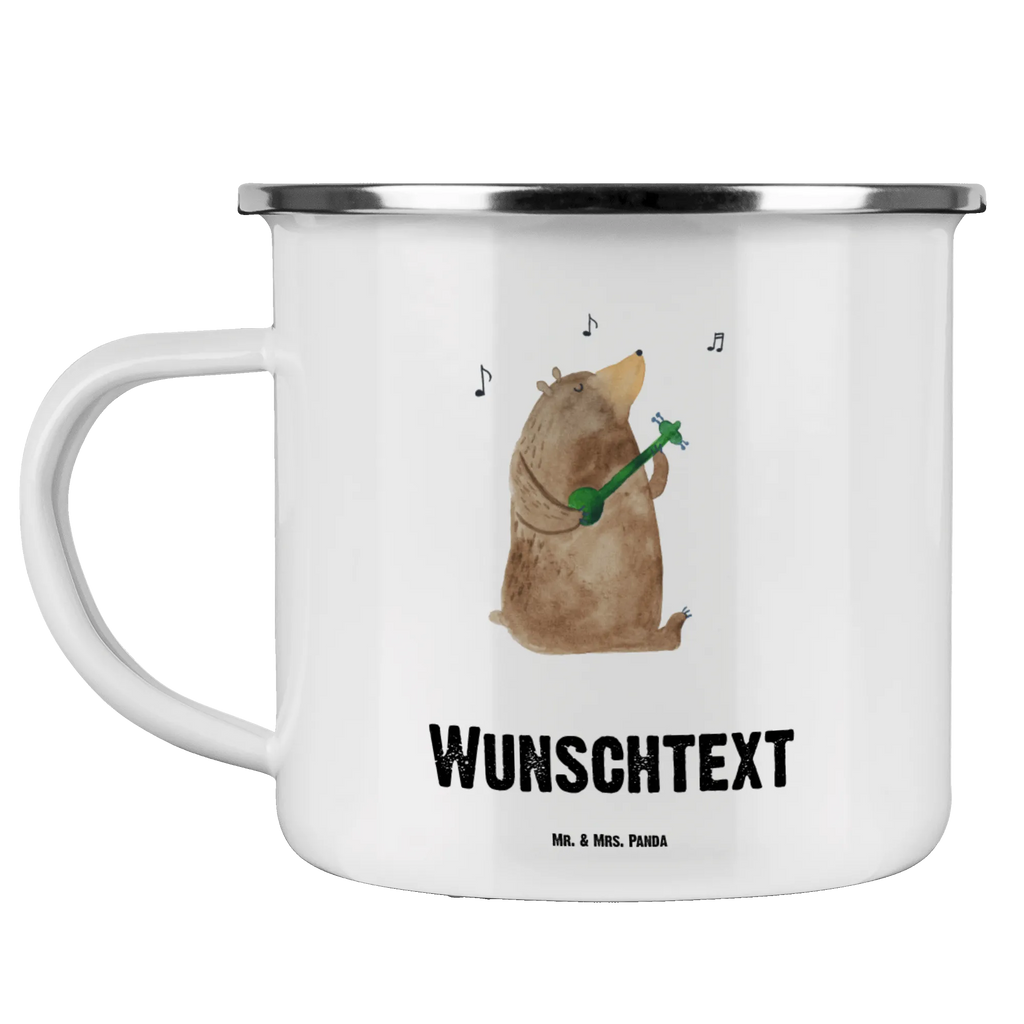 Personalisierte Emaille Tasse Bär Gitarre Campingtasse personalisiert, Emaille Tasse mit Namen, Campingtasse bedrucken, personalisierte tasse, tasse selbst gestalten, personalisierte tassen, Emaille Tasse personalisiert, Campinggeschirr personalsisert, tasse bedrucken, tassen bedrucken, tasse mit namen, Namenstasse, Bär, Teddy, Teddybär