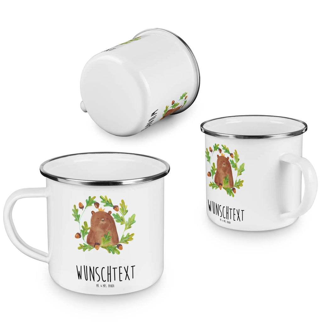 Spersonalizowany kubek emaliowany Niedźwiedź król Niedźwiedź, Miś, Pluszowy miś