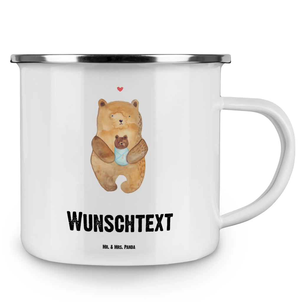 Personalised enamel cup bear infant bear, teddy, teddy bear, cuddly toy, birthday, baby, baptism, birth, parents, grandchild, grandson, nephew, baptized child, niece, mother, congratulations
