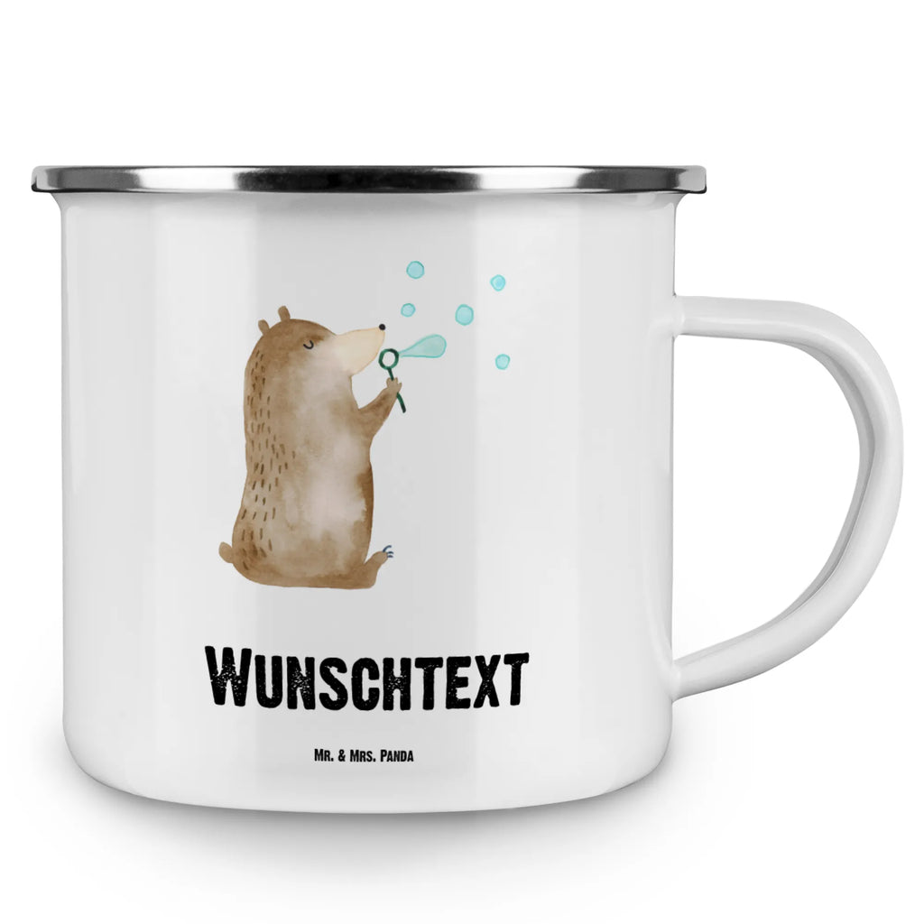 Personalisierte Emaille Tasse Bär Seifenblasen personalisierte tasse, Campingtasse bedrucken, tasse bedrucken, tasse selbst gestalten, Namenstasse, tasse mit namen, Emaille Tasse personalisiert, tassen bedrucken, Emaille Tasse mit Namen, Campinggeschirr personalsisert, Campingtasse personalisiert, personalisierte tassen, Bär, Teddy, Teddybär, Seifenblasen Bär Lustig Sein Glücklich Traurig Happy