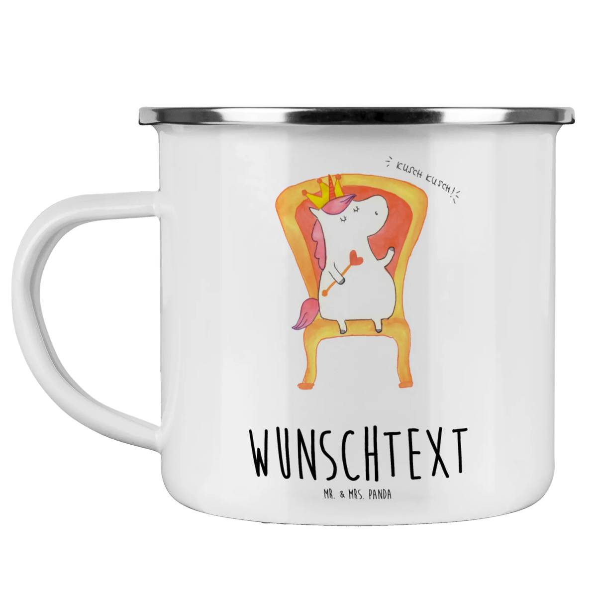 Personalised enamel cup unicorn king Present friend, Emperor, Crown, friend gift, Ruler, King, President, Princess, Chancellor, Prosecco
