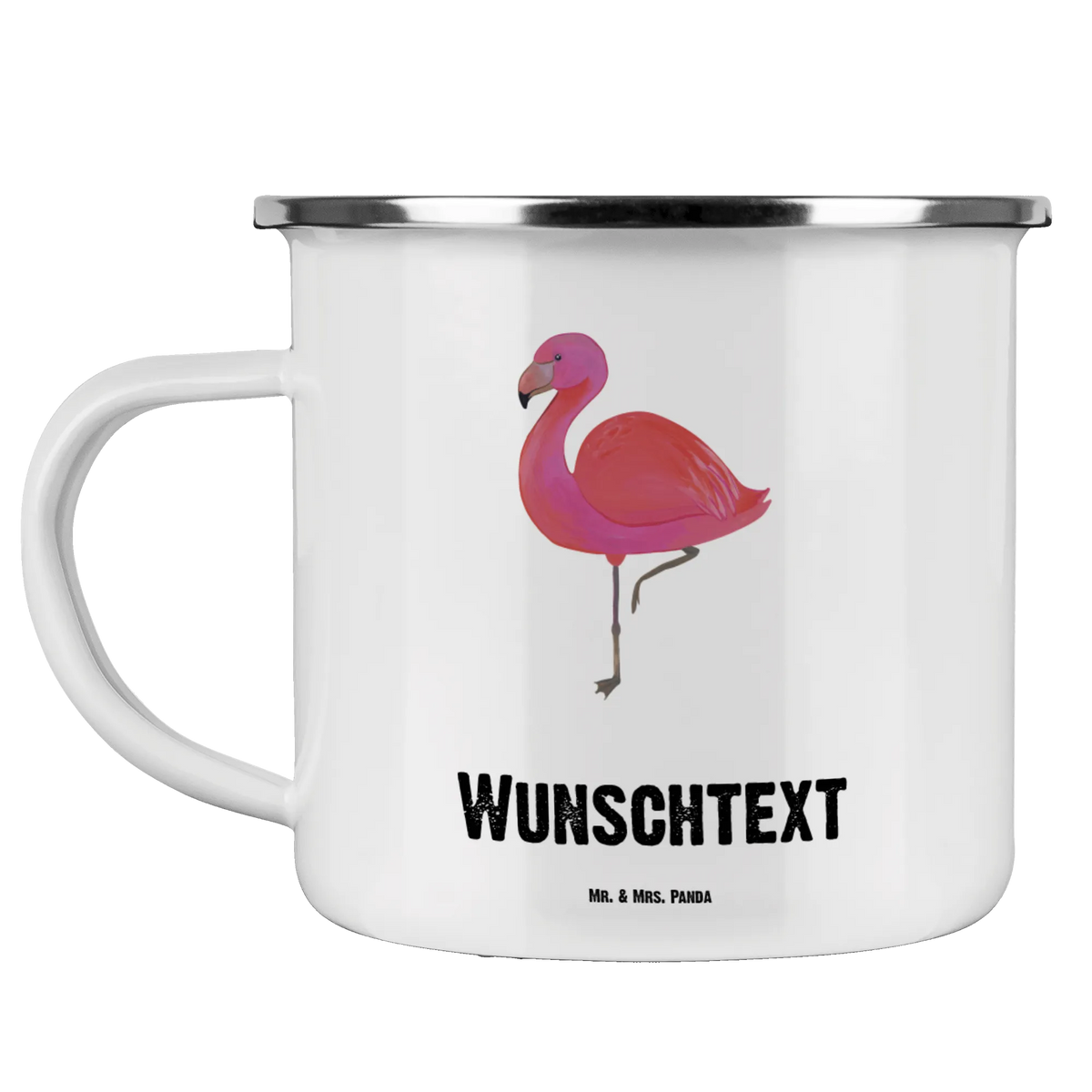 Personalised enamel cup flamingo Classic Flamingo, pink, pink bird, bird of paradise, red, flamingo decoration, gift pink, gifts, gift idea, children, adults, girls, flamingo fans, summer, vacation, sea, unusual gifts in pink, pink gifts, girls gifts, small gifts, Caribbean feeling, funny sayings, Daughter, Girlfriends, for me, Pride, Self-love, Son, Saying, Outsider, Siblings, Girlfriend, Me, Unique