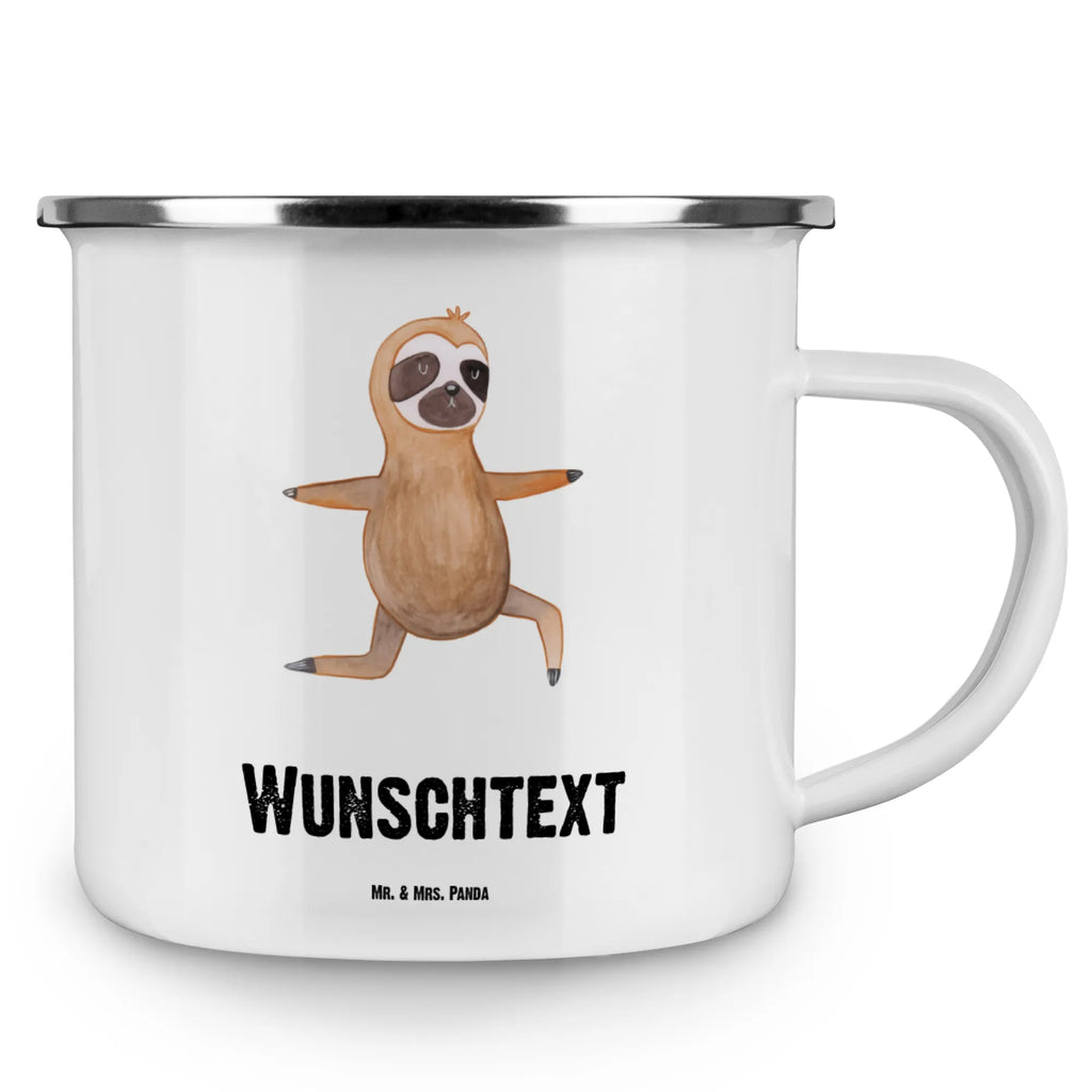 Spersonalizowany kubek emaliowany leniwiec Joga Leniwiec, prezent z leniwcem, dekoracja z leniwcem