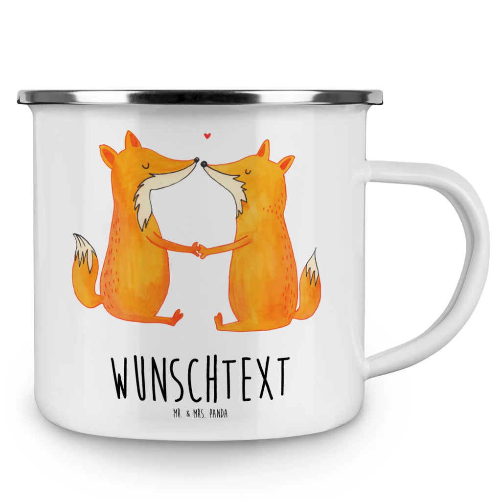 Personalised enamel cup foxes Love fox, foxes, forest wildlife, clever as a fox, animal lover, lovers, partner, wife, marriage, husband, proof of love, couple, fiancée, love, boyfriend, girlfriend