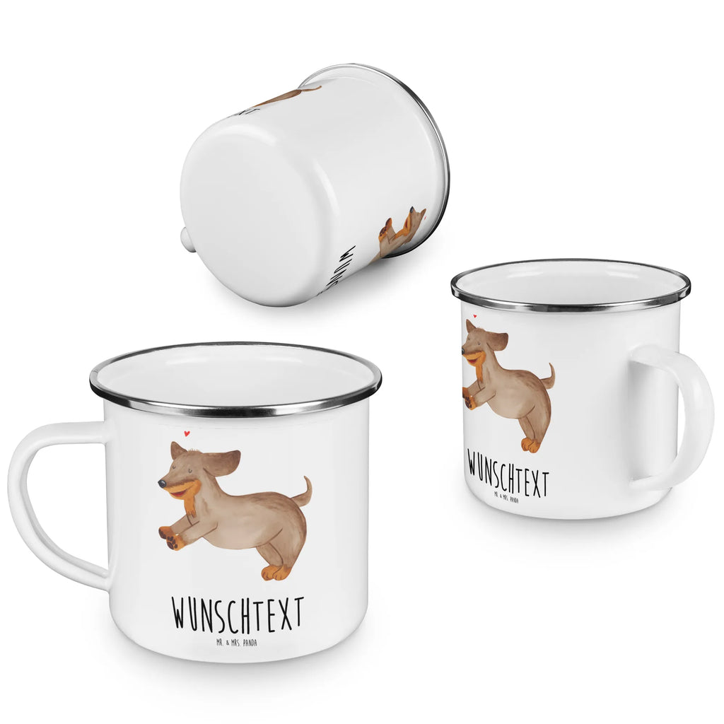 Personalised enamel cup Dog dachshund dog, mutt, hound, woof, dog mama, dog breed, love dogs, love for dogs, dog decorative items, bag with dog print, funny gifts for dog owners, what do you give a dog lover, Christmas gifts for dogs, gifts for dogs, dog sayings, dogs, dachshund, basset hound, happy dog