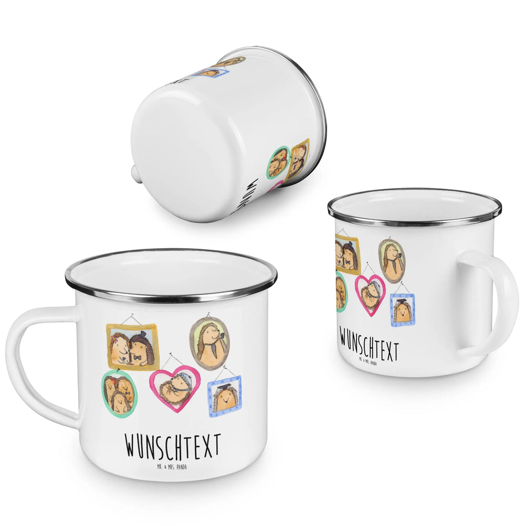 Personalised enamel cup Hedgehog family Family, Father's Day, Mother's Day, brother, sister, Mom, Dad, pictures, happiness, love, solidarity, hedgehogs, mum, dad