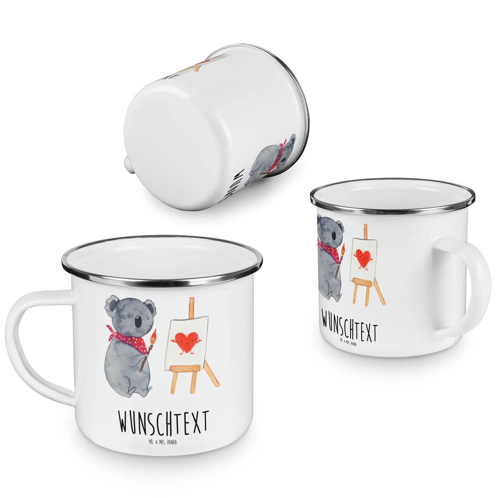 Personalisierte Emaille Tasse Koala Künstler personalisierte tasse, tasse mit namen, tassen bedrucken, personalisierte tassen, Campinggeschirr personalsisert, Campingtasse bedrucken, Campingtasse personalisiert, Emaille Tasse mit Namen, Emaille Tasse personalisiert, tasse bedrucken, Namenstasse, tasse selbst gestalten, Koala, Koalabär, Gefühle, zeichnen, Liebesgeschenk, Liebe, Liebensbeweis, Künstler