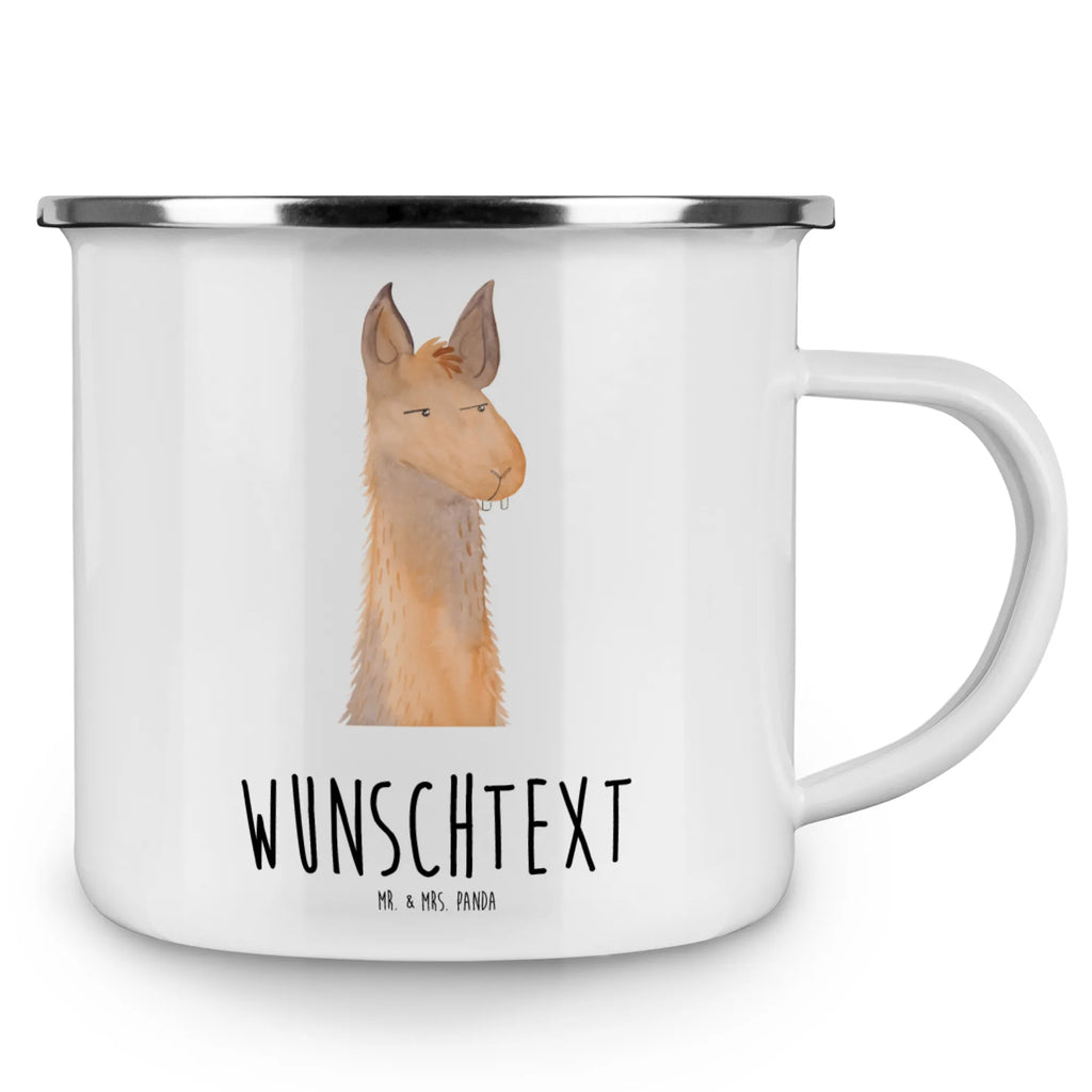 Personalised enamel cup llama head Annoyed Llama, llama, alpaca, trendy animal, boss, girlfriend, being annoyed, best friend, lama, lamas, being right, office life, partner, office, apprentice