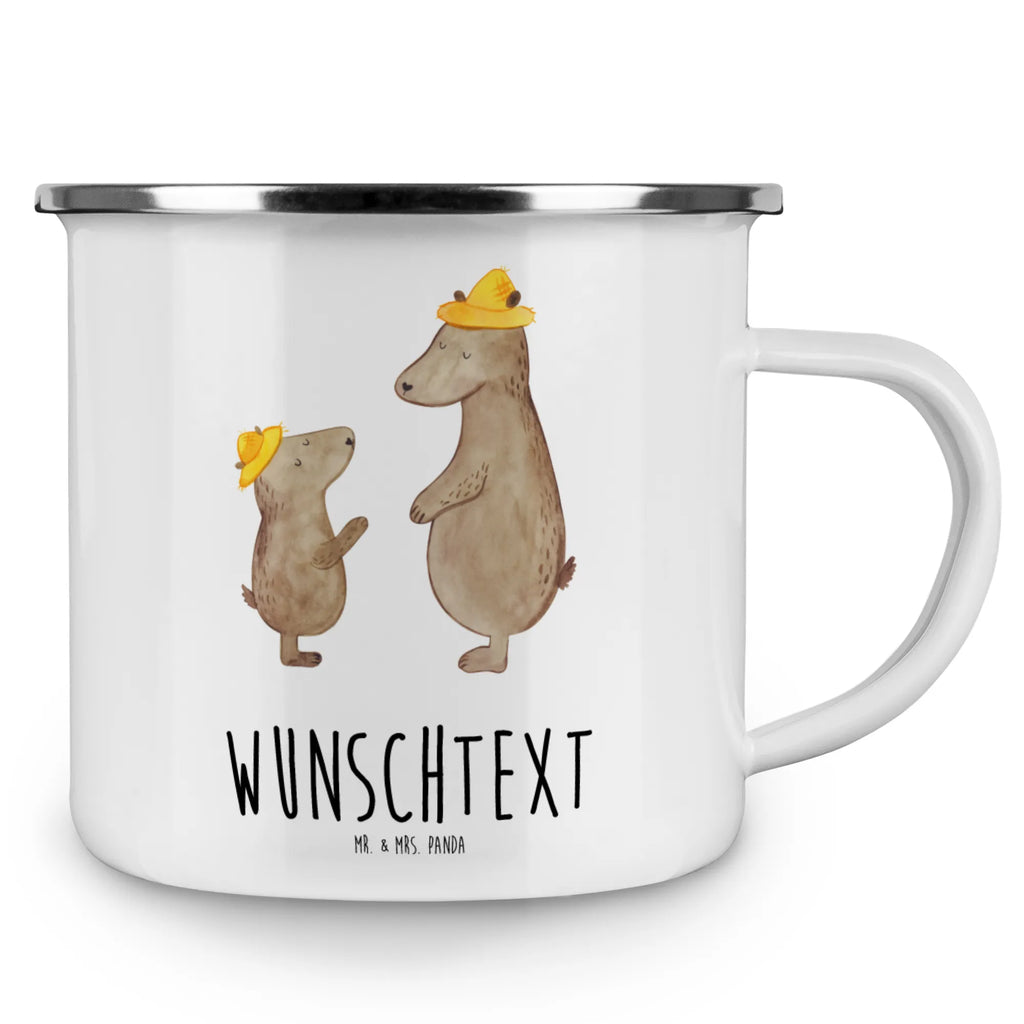 Personalisierte Emaille Tasse Bären mit Hut personalisierte tassen, tasse selbst gestalten, Campingtasse personalisiert, tasse mit namen, Campinggeschirr personalsisert, personalisierte tasse, tasse bedrucken, Namenstasse, Emaille Tasse personalisiert, tassen bedrucken, Campingtasse bedrucken, Emaille Tasse mit Namen, Familie, Vatertag, Muttertag, Bruder, Schwester, Mama, Papa, Oma, Opa, Papi, Vorbild, Sohn, Lieblingsmensch, Family, Kind, Kinder, Söhne, Vater-Sohn, Daddy, Paps, Bär, Vater, Dad, Bären