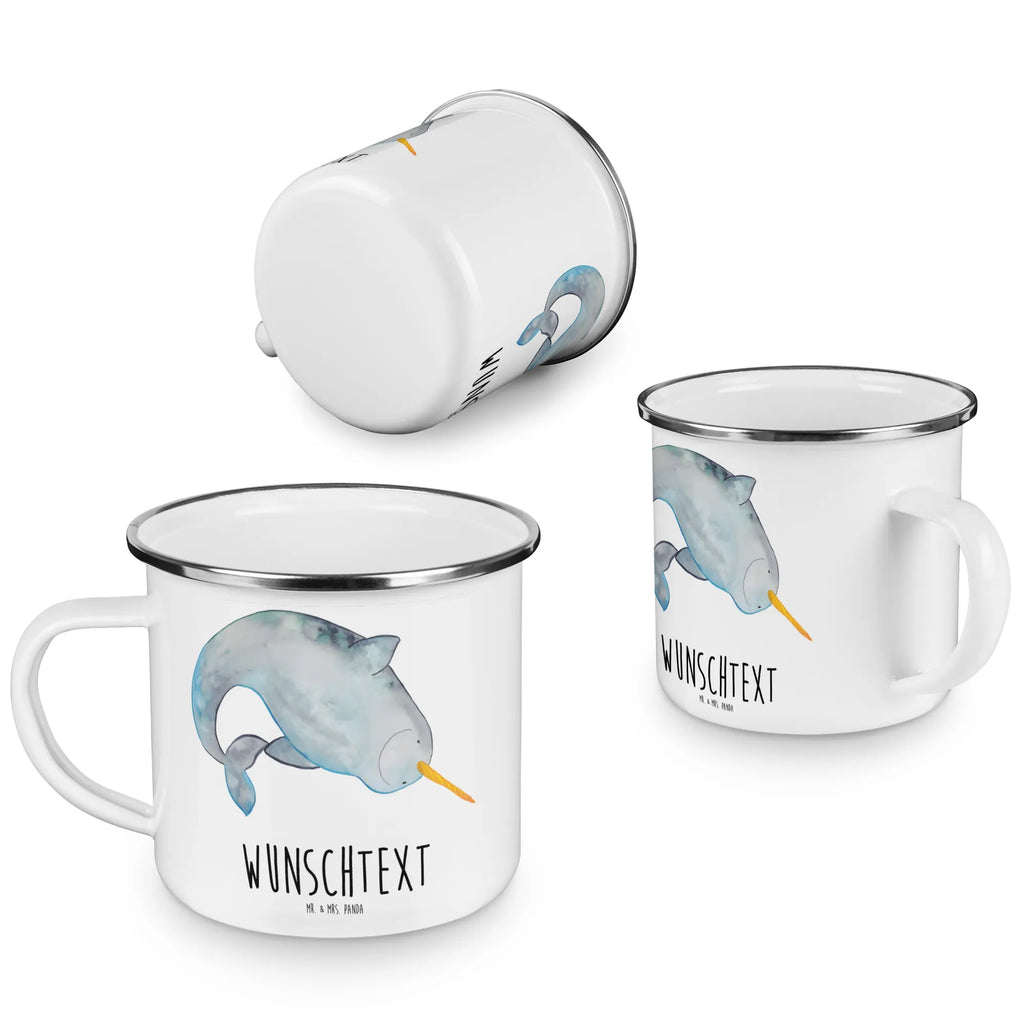 Personalised enamel cup Narwhal Seafood, aquatic animals, ocean, sea, fish, shells, corals, reef, whale, narwhal, sea urchin, lobster, platypus, turtle, manatee, crocodile, orca, shrimp, gifts for seafood lovers, water world, underwater animals, underwater world, vacation, deep sea, seafood fans, gift ideas, seafood decoration, seafood posters, nursery, cleaning up, bachelorette, cleaning, Narwhal, housewife