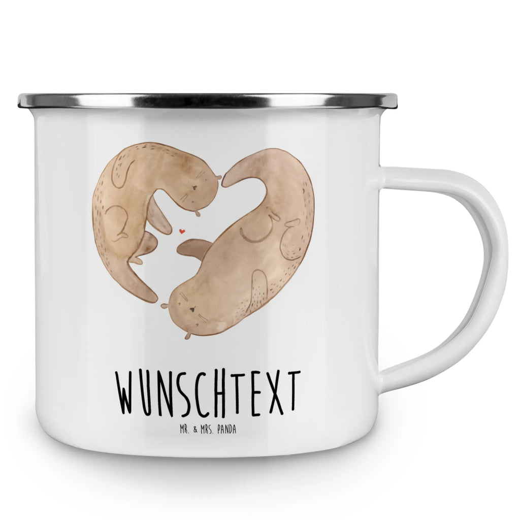 Personalisierte Emaille Tasse Otter Herz personalisierte tassen, tasse mit namen, Campinggeschirr personalsisert, tasse selbst gestalten, Campingtasse personalisiert, Namenstasse, Emaille Tasse mit Namen, personalisierte tasse, tasse bedrucken, Campingtasse bedrucken, tassen bedrucken, Emaille Tasse personalisiert, Otter, Fischotter, Seeotter, Love you, Bessere Hälfte, Liebesgeschenk, Hochzeitstag, Liebe, Herz, Jahrestag, Verlobung, Liebesbeweis, gemeinsames Leben