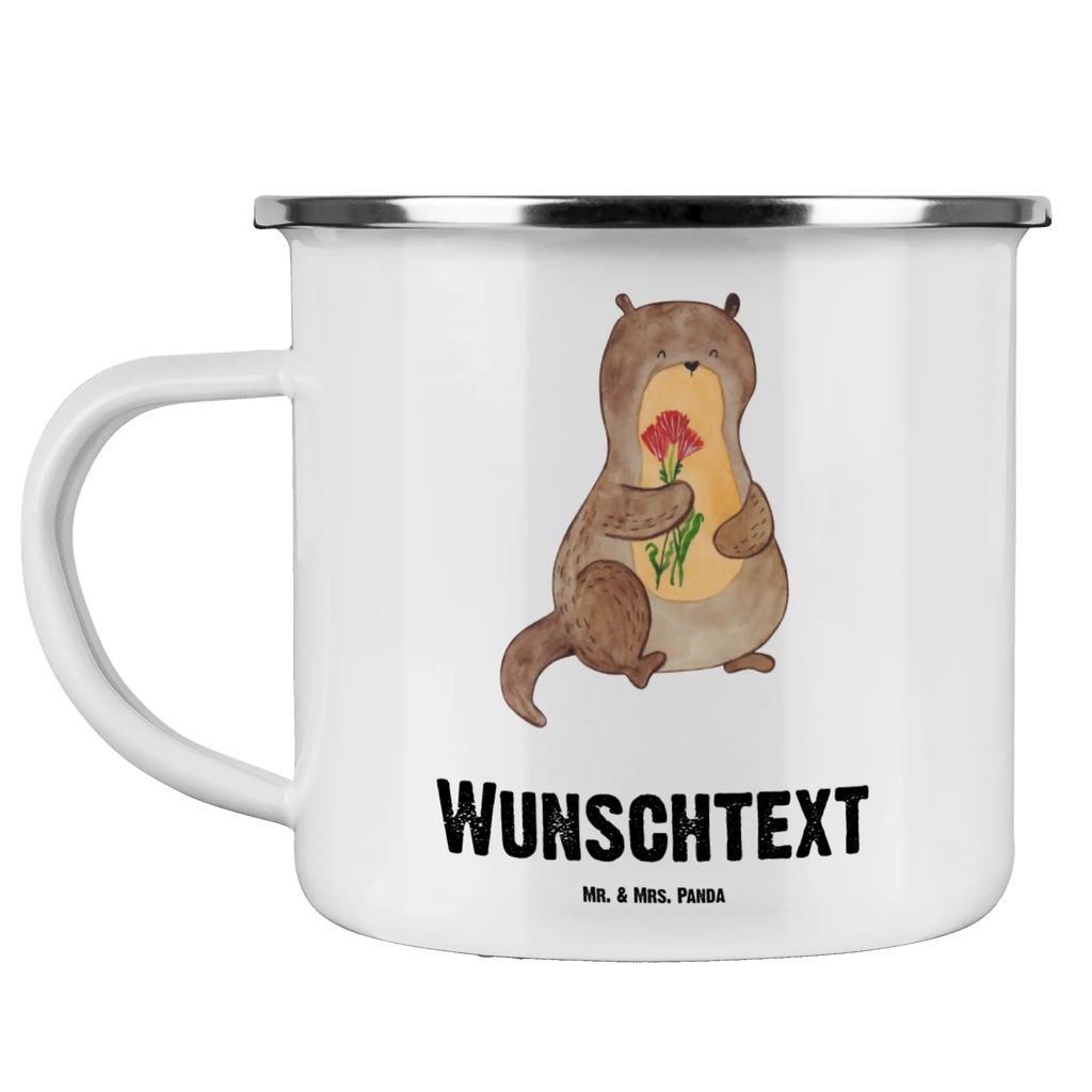 Personalisierte Emaille Tasse Otter Blumenstrauß tassen bedrucken, tasse mit namen, Campingtasse bedrucken, personalisierte tassen, tasse bedrucken, tasse selbst gestalten, Campingtasse personalisiert, Emaille Tasse mit Namen, Campinggeschirr personalsisert, Namenstasse, Emaille Tasse personalisiert, personalisierte tasse, Otter, Fischotter, Seeotter, Otter Seeotter See Otter