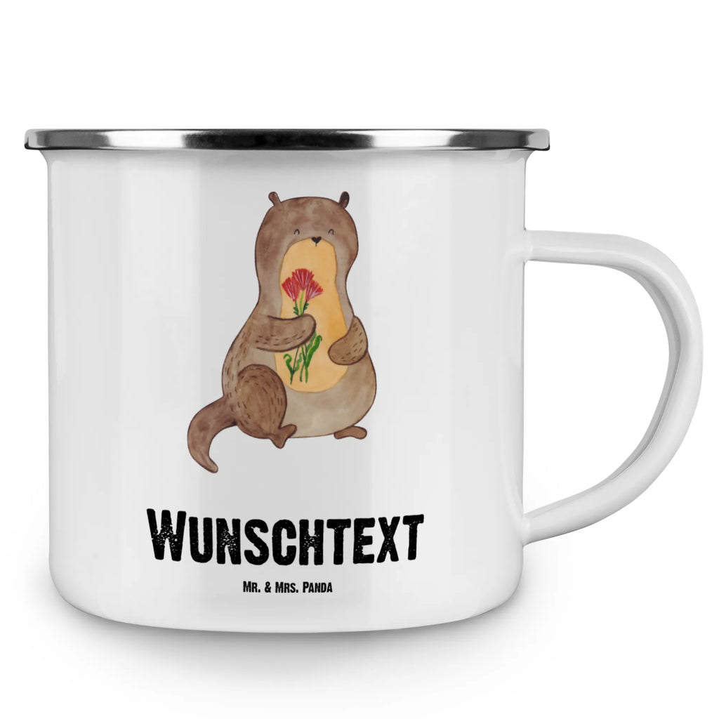 Personalisierte Emaille Tasse Otter Blumenstrauß tassen bedrucken, tasse mit namen, Campingtasse bedrucken, personalisierte tassen, tasse bedrucken, tasse selbst gestalten, Campingtasse personalisiert, Emaille Tasse mit Namen, Campinggeschirr personalsisert, Namenstasse, Emaille Tasse personalisiert, personalisierte tasse, Otter, Fischotter, Seeotter, Otter Seeotter See Otter