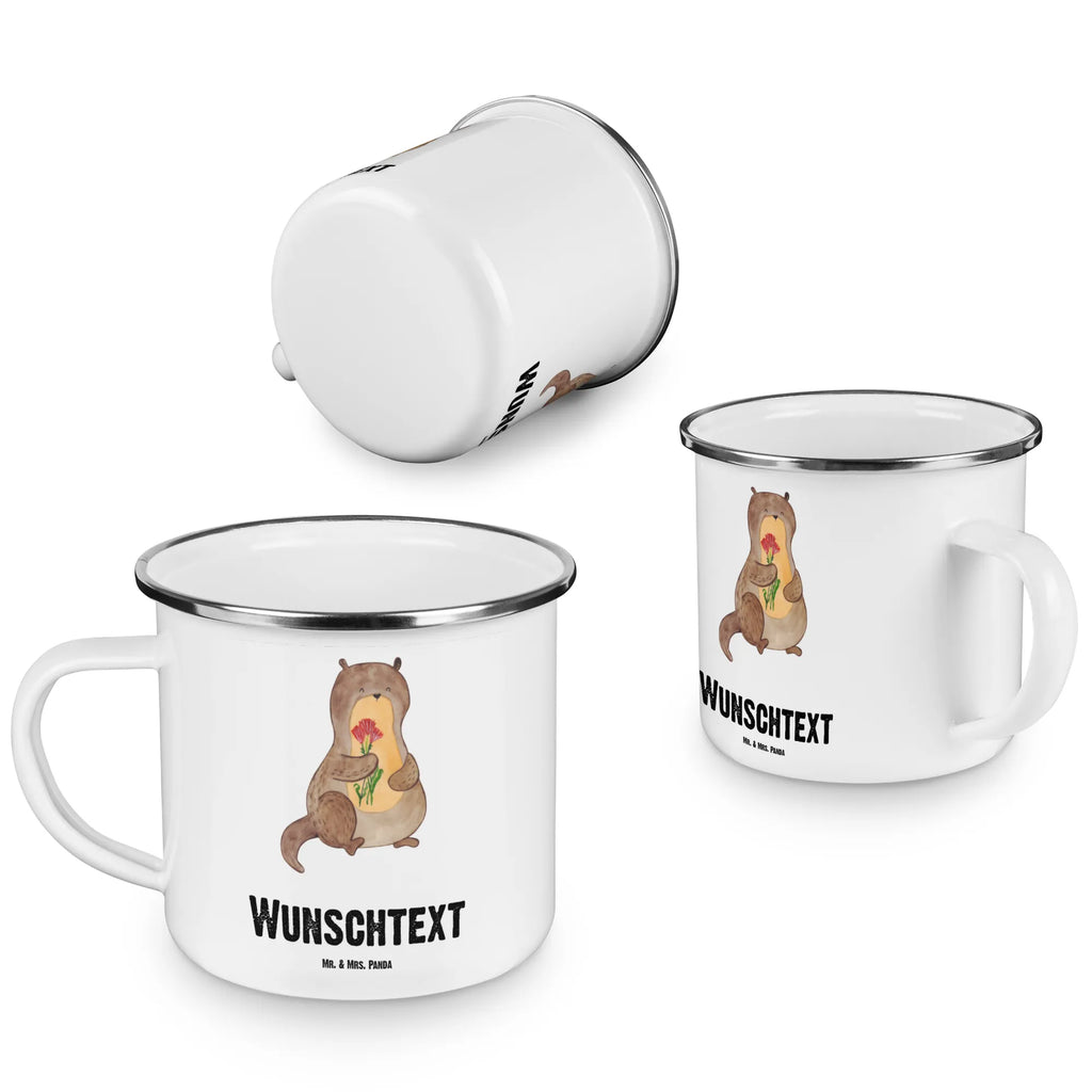 Personalisierte Emaille Tasse Otter Blumenstrauß tassen bedrucken, tasse mit namen, Campingtasse bedrucken, personalisierte tassen, tasse bedrucken, tasse selbst gestalten, Campingtasse personalisiert, Emaille Tasse mit Namen, Campinggeschirr personalsisert, Namenstasse, Emaille Tasse personalisiert, personalisierte tasse, Otter, Fischotter, Seeotter, Otter Seeotter See Otter