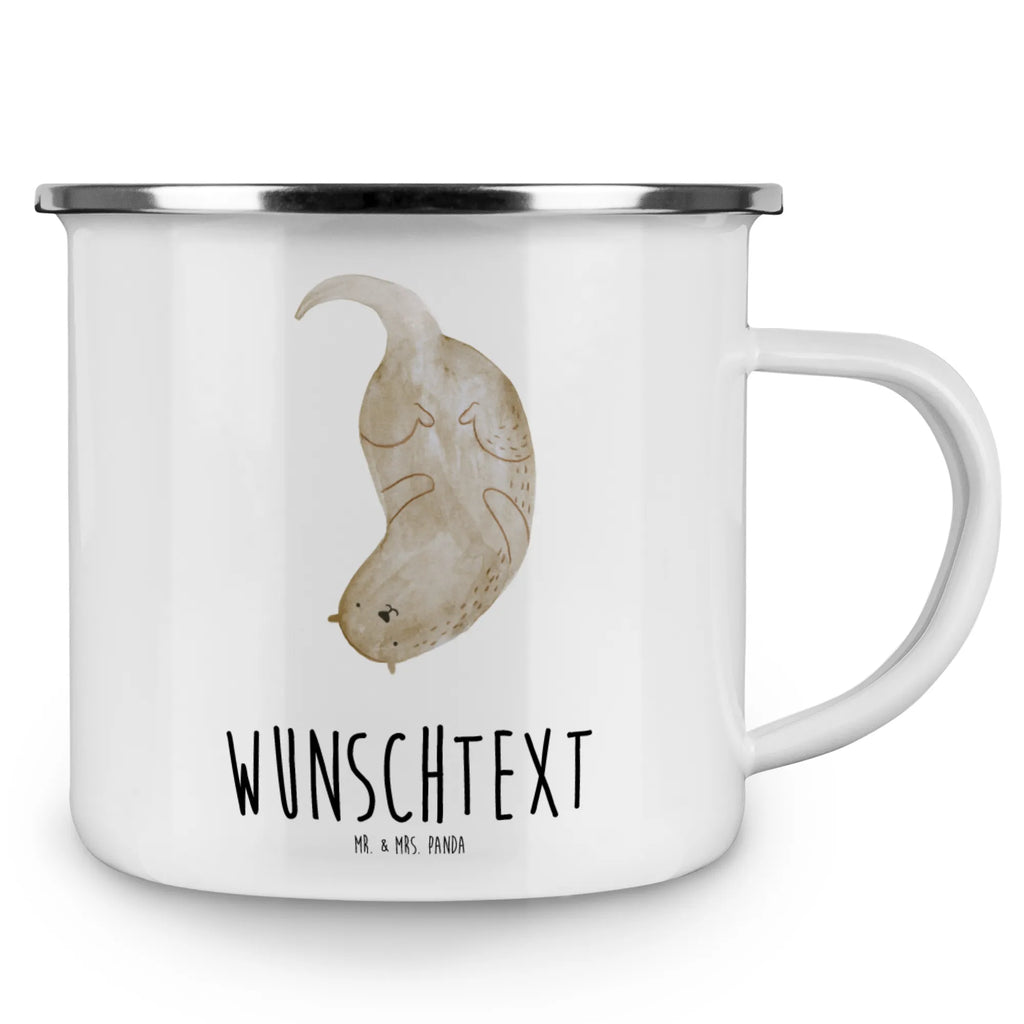 Personalisierte Emaille Tasse Otter kopfüber personalisierte tasse, tasse mit namen, Namenstasse, tasse bedrucken, tassen bedrucken, tasse selbst gestalten, Emaille Tasse mit Namen, Campinggeschirr personalsisert, personalisierte tassen, Emaille Tasse personalisiert, Campingtasse bedrucken, Campingtasse personalisiert, Otter, Fischotter, Seeotter, Otter Seeotter See Otter