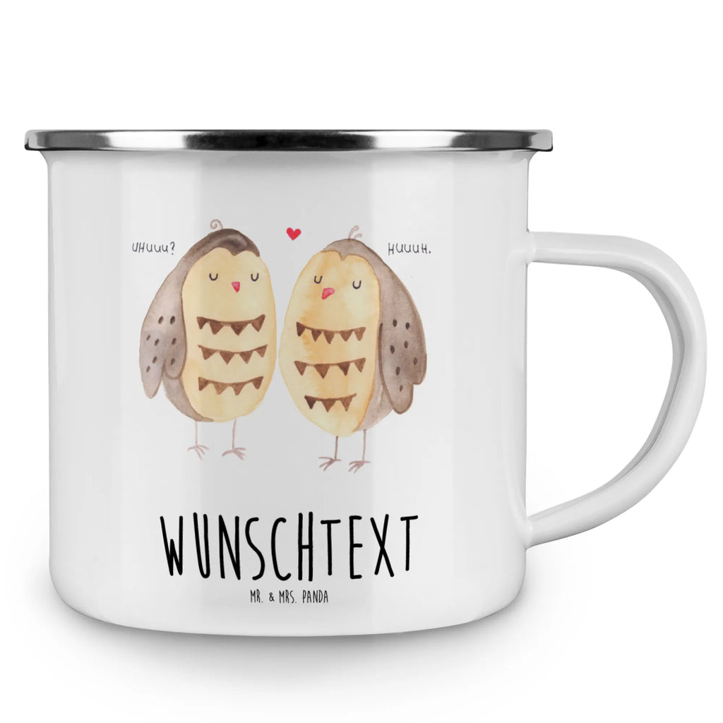 Spersonalizowany kubek emaliowany sowy miłość Sowa