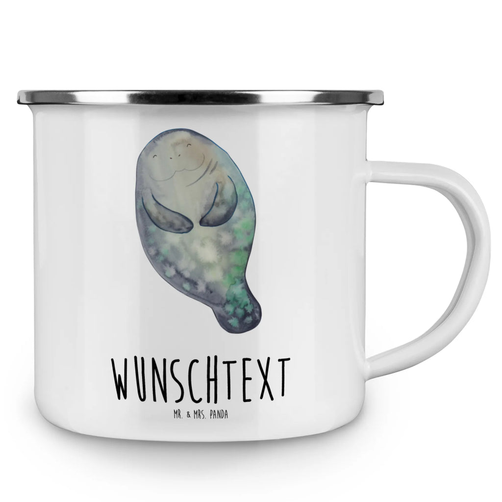 Spersonalizowany kubek emaliowany morska krowa Szczęśliwy Zwierzeta morskie, Morze, Wakacje