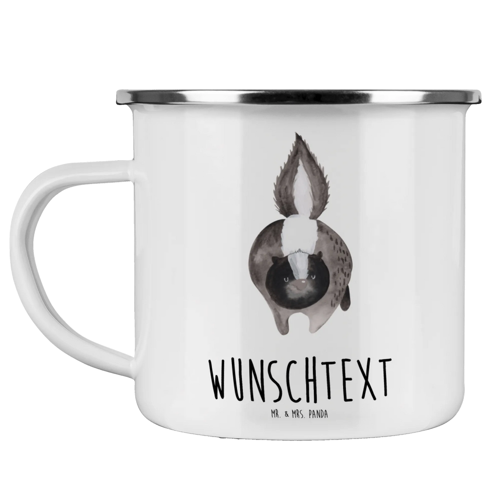 Personalisierte Emaille Tasse Stinktier Angriff Campinggeschirr personalsisert, tasse selbst gestalten, tassen bedrucken, Campingtasse personalisiert, tasse mit namen, personalisierte tasse, Emaille Tasse personalisiert, tasse bedrucken, Emaille Tasse mit Namen, Campingtasse bedrucken, personalisierte tassen, Namenstasse, Stinktier, Skunk, Stinki, wütend, Raubtier, Drohung, Stinker, Wildtier