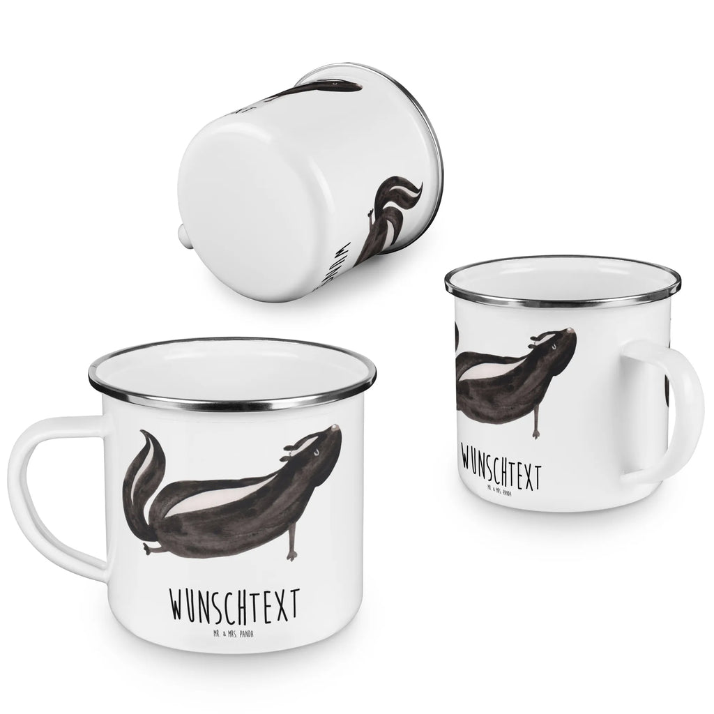 Spersonalizowany kubek emaliowany skunks Joga Stinktier, Skunk