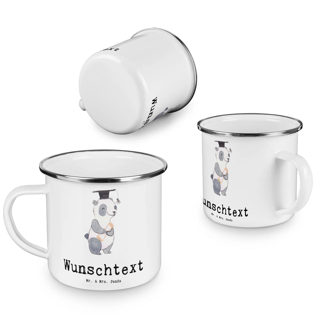 Personalised enamel cup panda Best bachelor in the world for, thank you, gift, giving, birthday, birthday present, gift idea, souvenir, make you happy, gift tip, humorous, graduation, bachelor, students, fun, college, son, alumni, student, funny, model student, study, university