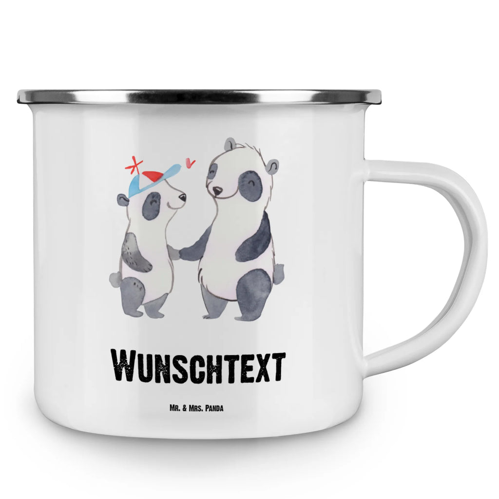 Personalised enamel cup panda best son in the world for, thank you, gift, giving, birthday, birthday present, gift idea, souvenir, make you happy, gift tip, offspring, boy, son, Son, family, child, reward, father