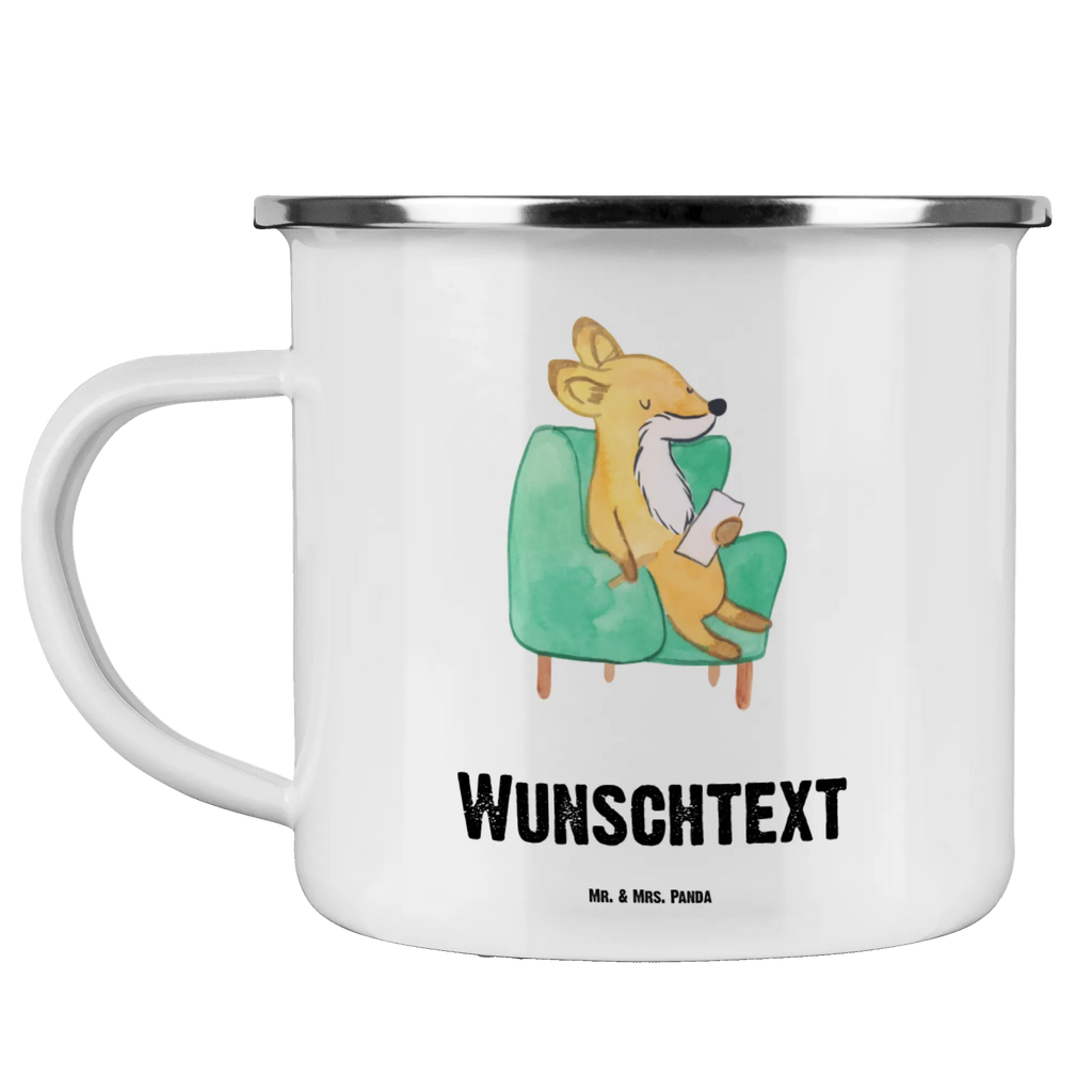 Personalised enamel cup Fox Best listener in the world for, thank you, gift, giving, birthday, birthday present, gift idea, souvenir, make you happy, gift tip, Listener, friend, helpful, help, listening ear