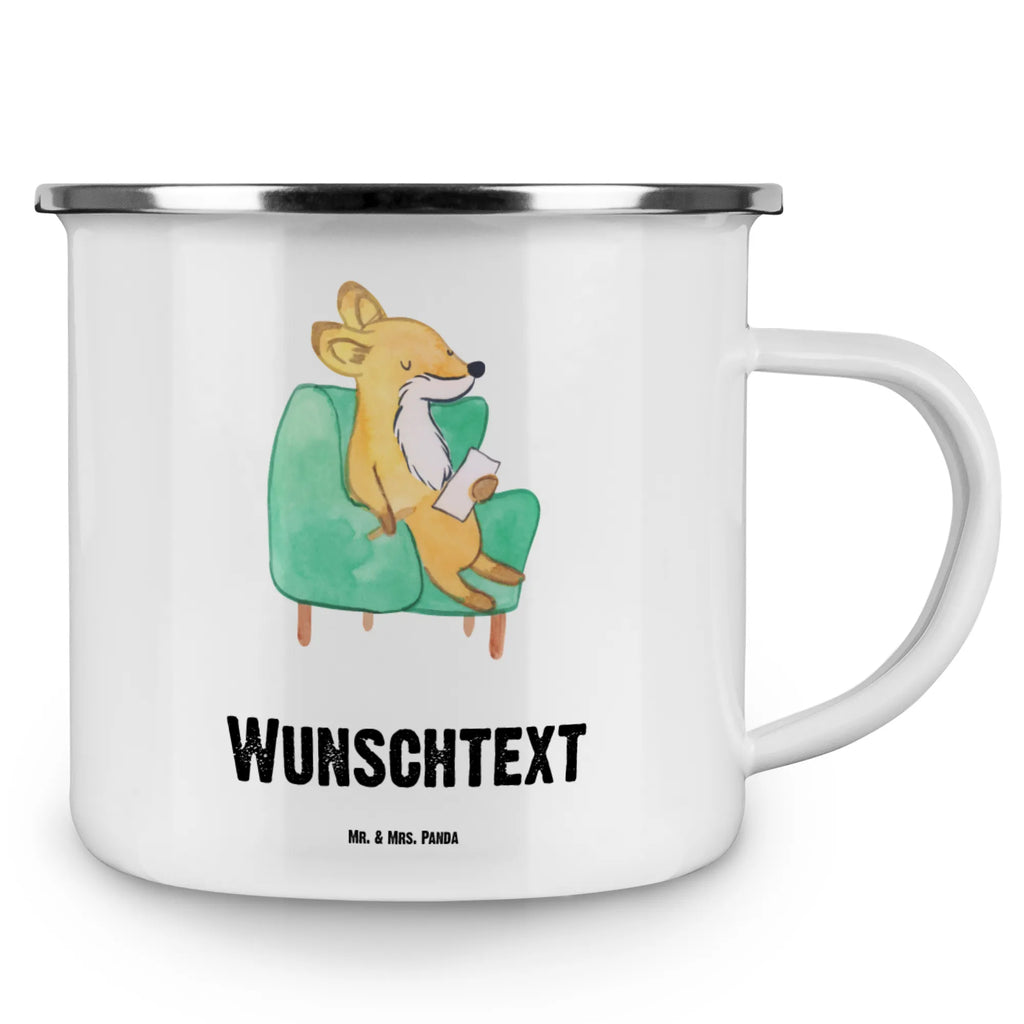 Personalised enamel cup Fox Best listener in the world for, thank you, gift, giving, birthday, birthday present, gift idea, souvenir, make you happy, gift tip, Listener, friend, helpful, help, listening ear
