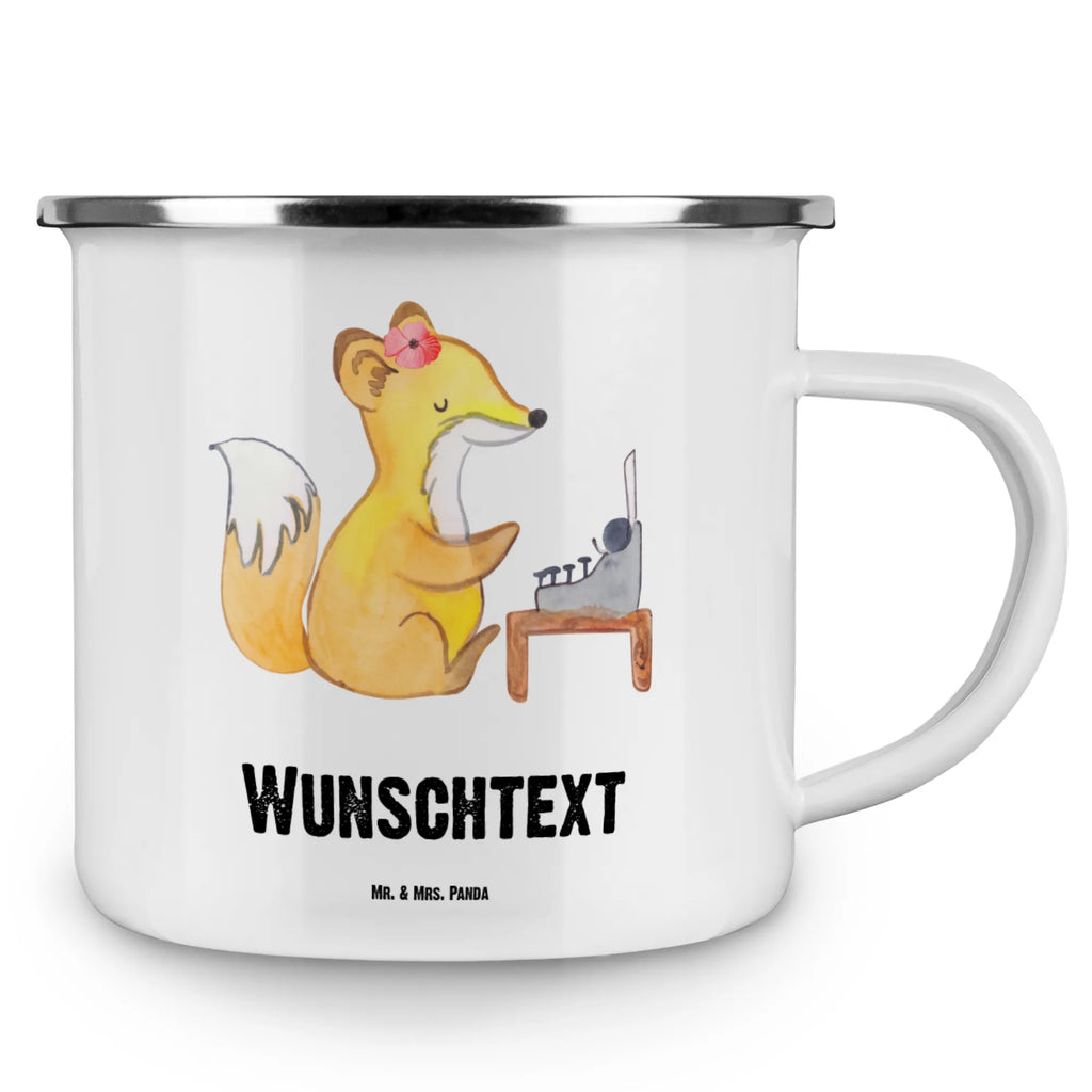 Personalised enamel cup Fox Best colleague in the world for, thank you, gift, giving, birthday, birthday present, gift idea, souvenir, make you happy, gift tip, office, fellow worker, colleague, job, Work colleague, retirement, work, girlfriend, farewell gift, co-worker